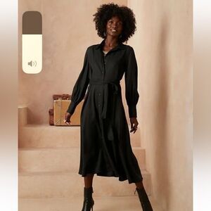 Banana Republic Black Button down dress